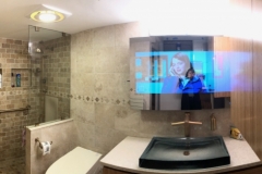 Mirror TV in bathroom