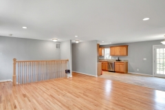LIVING ROOM INTO KITCHEN AND DINNING ROOM